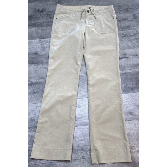 Kuhl Corduroy Pants Womens 12 Tan Chino Straight Low Rise Soft Stretch Outdoor - Picture 11 of 12